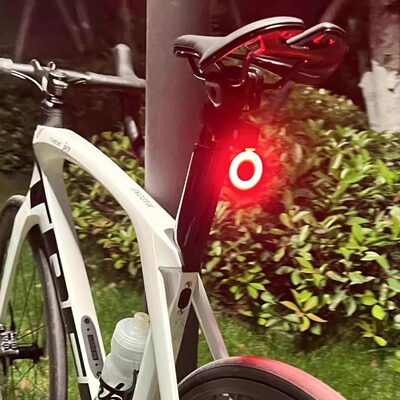 山地自行车夜行尾灯爱心骨头爆闪装饰信号灯公路车骑行装备警示灯