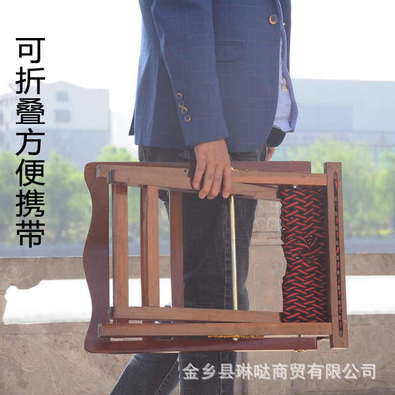 实木靠背马扎老人户外山东地摊烧烤红木折叠凳高椅子钓鱼野炊便携图片