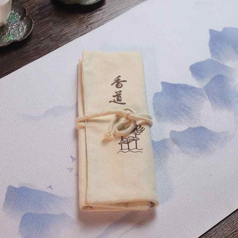 香道套装用品香篆灰押空熏工具打篆收纳包棉麻便携七件套工具布袋图片