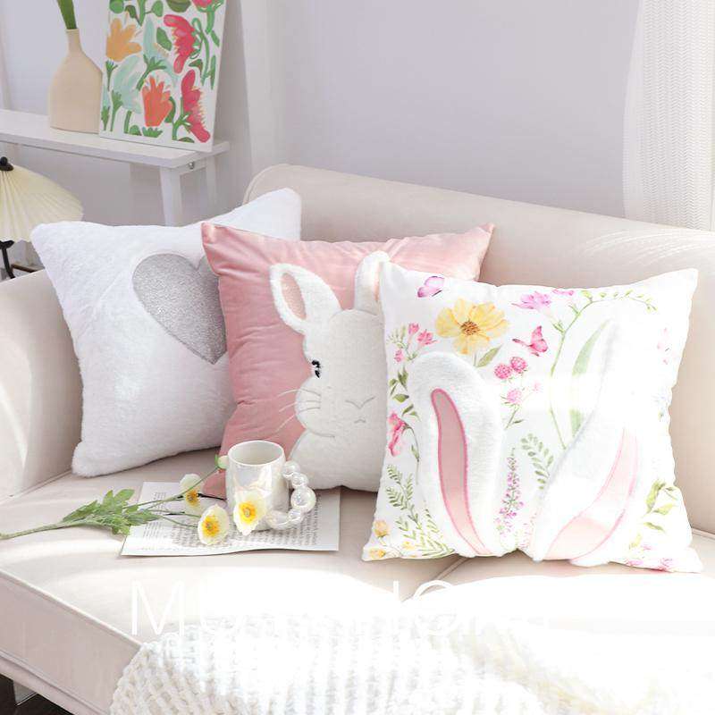 春季可爱兔兔抱枕不带芯客厅沙发抱枕套靠枕靠垫床上用腰枕靠枕垫,居家布艺,靠垫/抱枕,淘宝优惠券,粉丝福利购,淘宝优惠卷