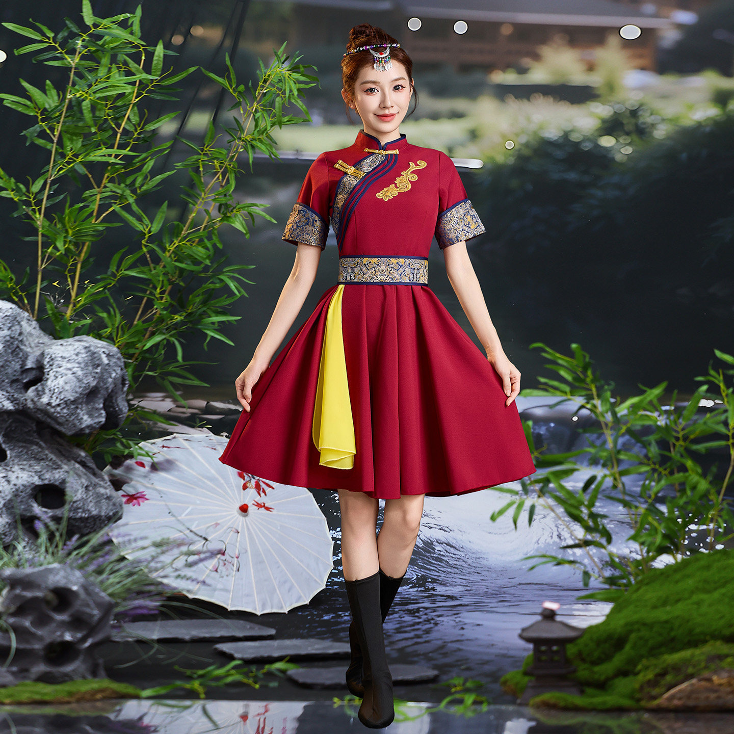 2026新款蒙古族舞蹈演出服图片
