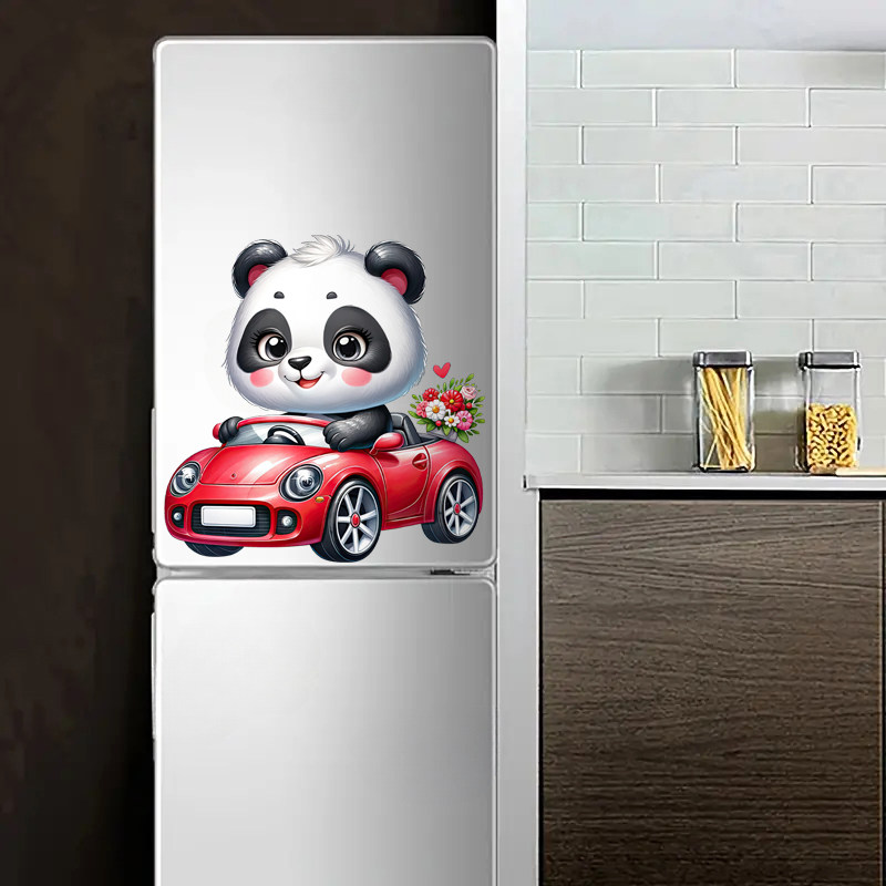 新款可爱卡通大熊猫墙贴卧室墙面装饰马桶贴纸卫生间防水学生宿舍