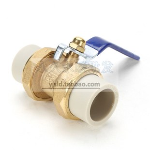 铜质ppr球阀管件水管配件20四4分25六6分32一寸1双活接节球阀配件