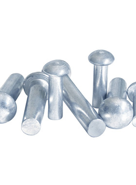 GB867镀锌半圆头实心铁铆钉敲击式蘑菇头标牌柳丁圆帽铆钉m2-m16