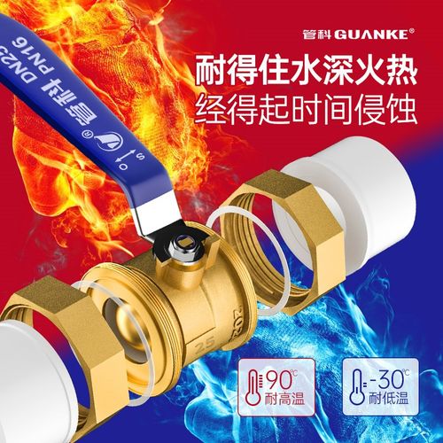 20ppr25全铜球阀6分暖气活接阀门热熔焊接阀开关接头水管管件配件