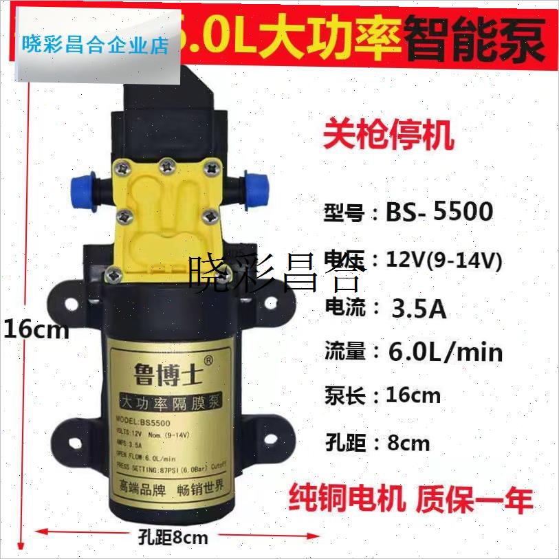 鲁博士12V隔膜泵特大功率专用I增压泵农用喷雾器配件l
