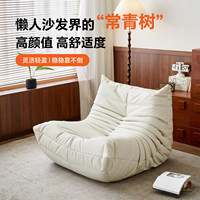 皮面毛毛蟲輕奢客廳懶人沙發