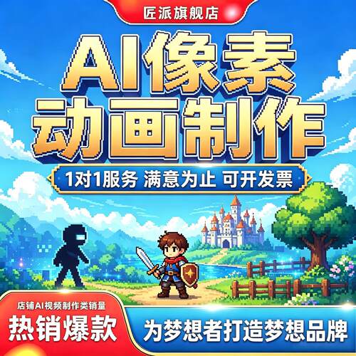 AI像素动画游戏广告宣传视频制作