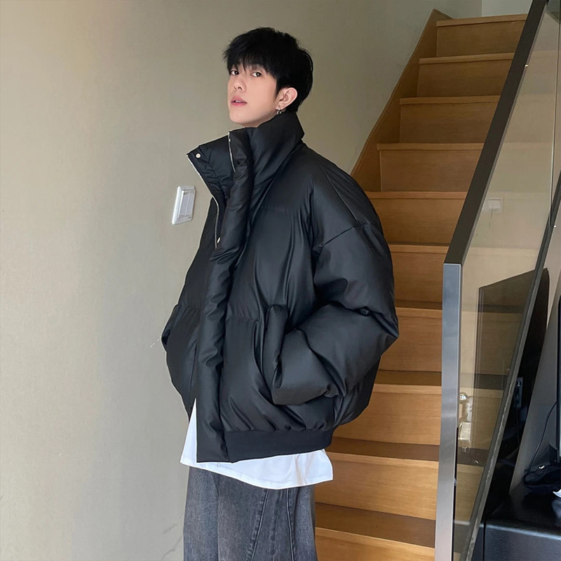 立领棉服男冬季2026新款宽松大码外套美式潮牌男生厚款面包服上衣