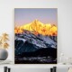 日照金山风景雪山diy数字油画填充填色客厅餐厅油彩画手绘装 饰画
