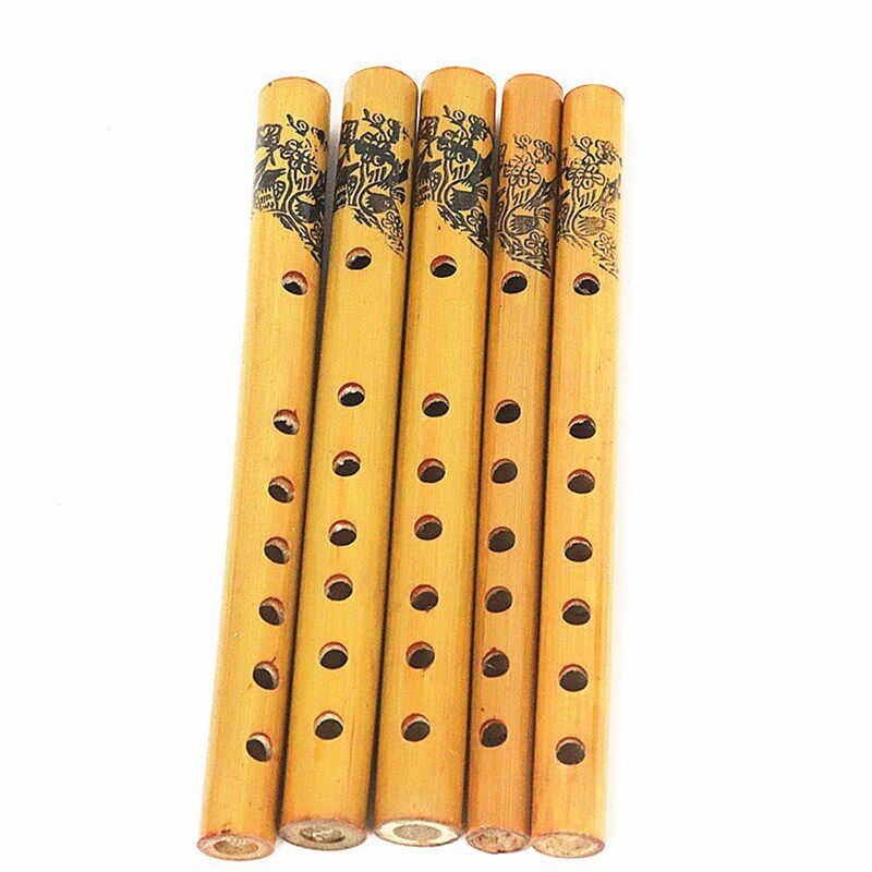 包邮古典短笛学生竹笛子竖箫古典装饰笛短萧古风直竖笛子小花萧