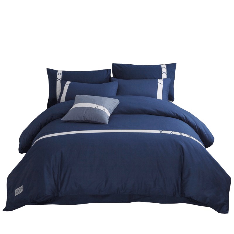 全棉简约床上四件套220x240纯棉2x2.3被套2.2x2.4米1.8m床北欧风