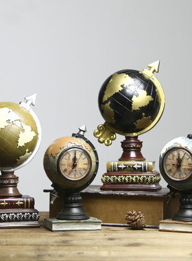 曼塔复古地球仪书房书柜装饰品北欧创意酒柜小摆件办公室书架摆设