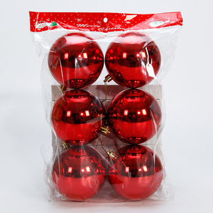 龙虎圣诞球10cm 圣诞树装饰吊球彩球商场酒店开业圣诞彩球装饰球