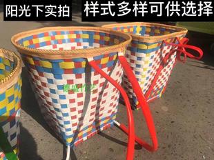 小背篓儿童小背篼舞蹈道具幼儿园游戏背筐特色背箩礼物包邮