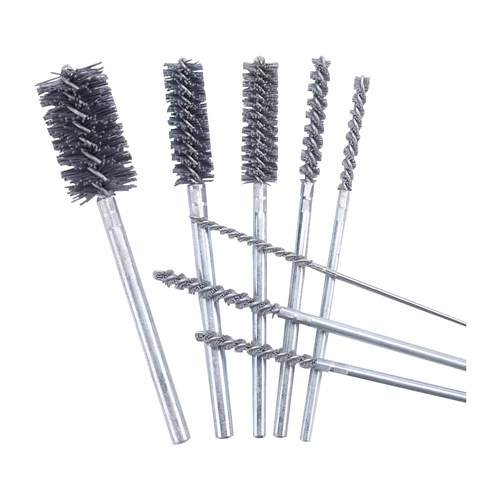 碳化硅管道刷内孔去毛刺刷磨料丝加工中心铝件打磨抛光刷交叉孔铝