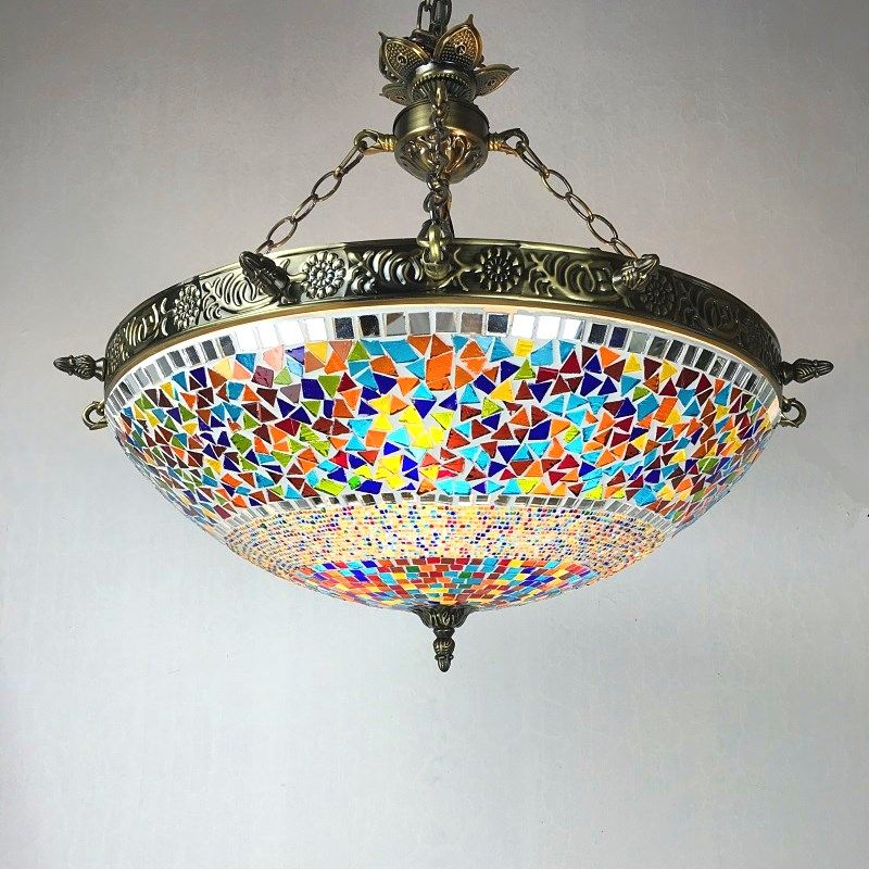 复古浪漫客厅卧室入户门厅特色餐厅酒店客栈咖啡厅手工玻璃吊灯,家装灯饰光源,客厅吊灯,淘宝优惠券,粉丝福利购,淘宝优惠卷