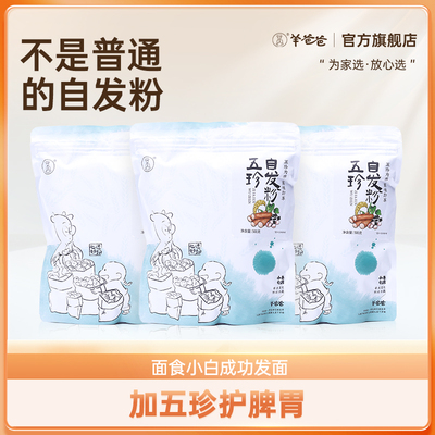 五珍自发面 面粉家用500g含干 干酵母馒头包子山药粉薏仁粉小麦粉