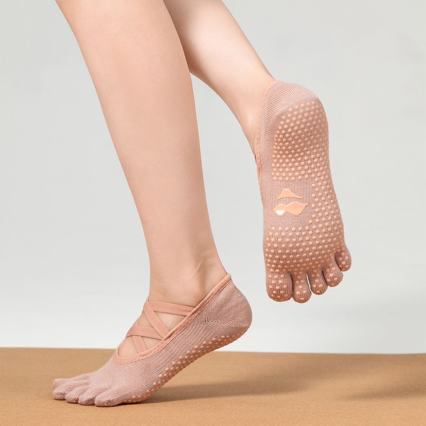 SIXHYS专业防滑普拉提袜瑜伽袜子女芭蕾系列五指分趾室内健身舞蹈