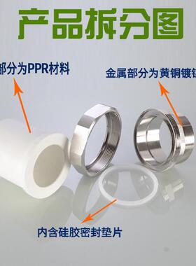 1.2/1.5/2寸PPR内外丝牙铜活直接头变异径40/50/63/75PPR水管配件