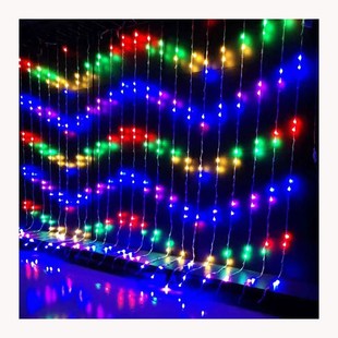 新款遥控高亮数码流水瀑布灯W箭形春节阳台窗帘灯庭院装饰灯 包邮