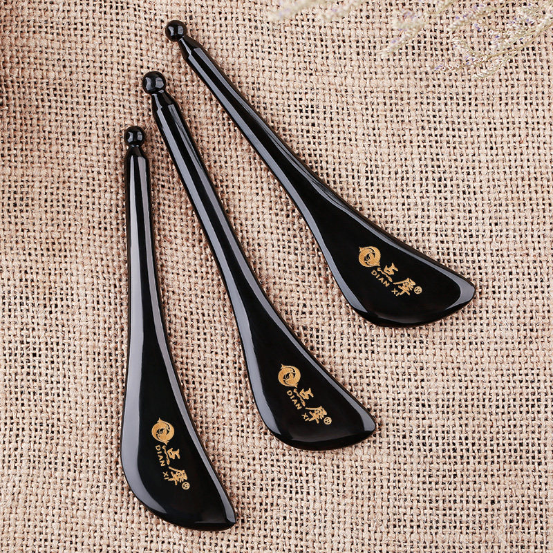 点犀天然水牛角眼部拨筋棒面部拨经棒瘦脸刮痧美容点穴松筋女家用