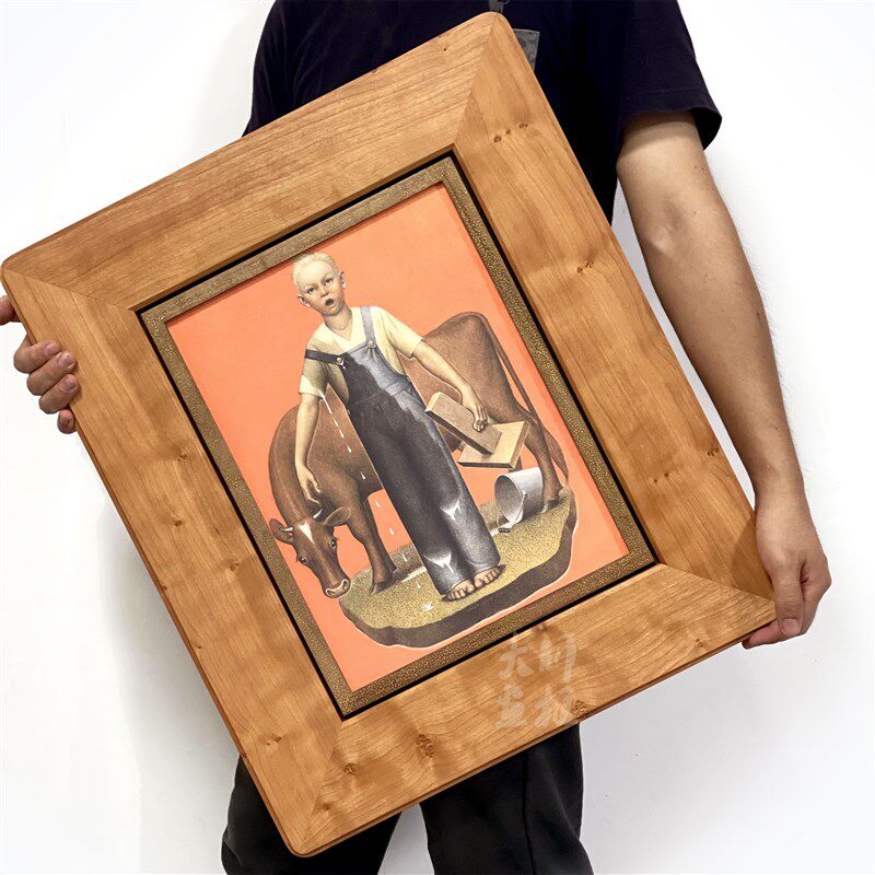定制全实木框条画框相框油画框外框装裱挂墙镜框水彩照片墙复古典