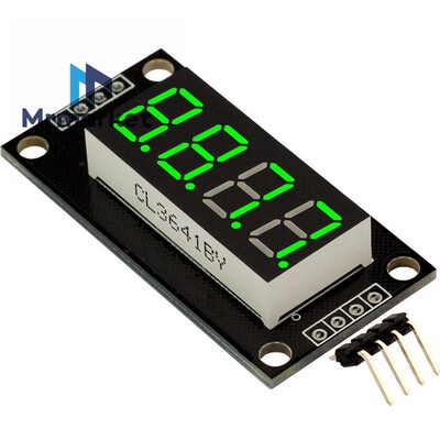 0.36寸四位数码管TM1637模块 白/红/黄/绿/蓝 显示