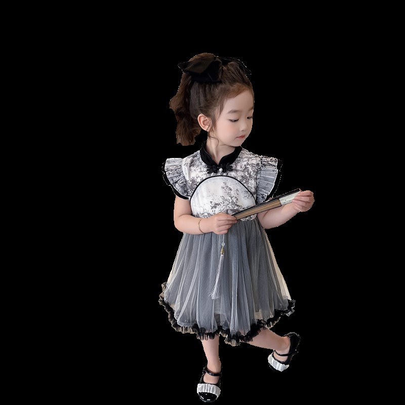 女宝宝夏装汉服连衣裙2024新款洋气夏季国风裙子小女孩古风公主裙