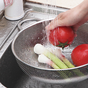 漏网盆淘米器厨房洗菜篮漏盆不锈钢淘米篮沥水篮水果篮果盘沥水盘