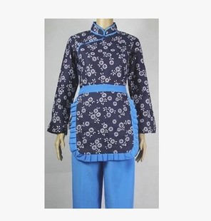 阿庆嫂表演服装喜儿服装村姑演出服铁梅演出服花姑娘村民演出服装