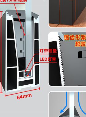 侧装玻璃铝槽复式别墅农村自建房阳台阁楼电梯护栏楼梯扶手