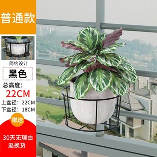 阳台挂在窗户上的花架悬挂不锈钢简约现代护栏多肉栏杆铁艺花盆