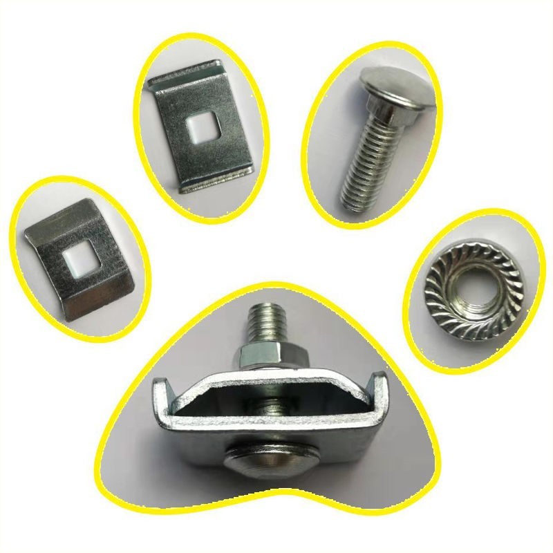 电镀锌网格桥架卡扣 网格式电缆走线桥架 连接组件镀锌卡扣螺丝