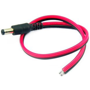 5.5 12V监控插头 2.1mm直流电源头30C DC单公头线 0.75b平方加粗