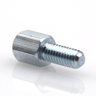 M4镀锌单头铁柱内外牙螺栓连接柱六角隔离柱单头六角螺柱螺栓