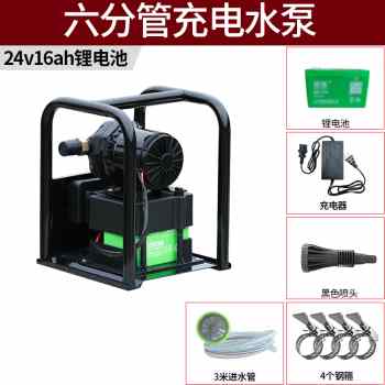 大功率家用抽水机充电式抽水泵农用灌溉锂电池浇水机电动浇菜神器
