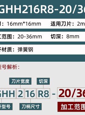 数控端面切槽刀杆外圆切刀MGHH325/425/320/220割槽刀圆弧槽刀杆