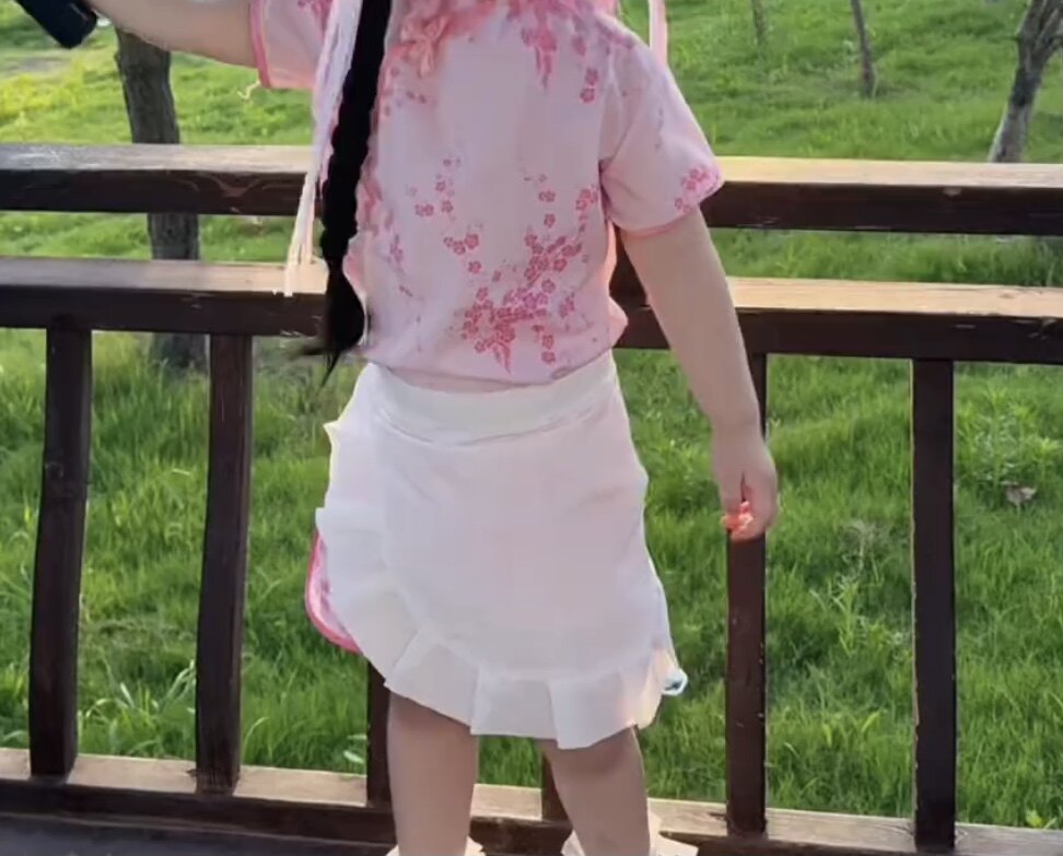 儿童版中华小厨娘cos服lolita女仆围裙中式旗袍头饰鞋全套
