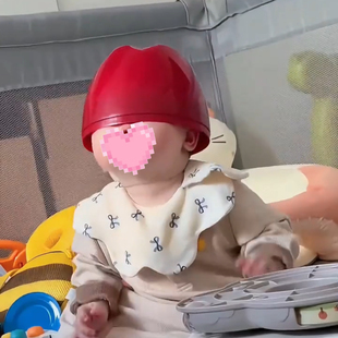 蓝色蝴蝶结宝宝口水巾婴儿可爱简约双面围兜新生儿花瓣围嘴防吐奶