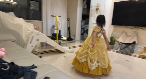 公主风小礼服晚会表演走秀连衣裙新款2026夏季女童宝宝吊带裙子
