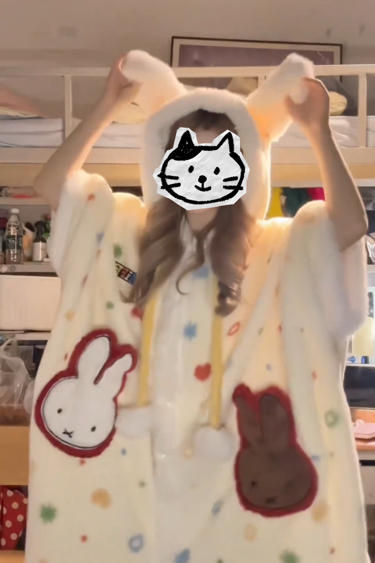 加厚保暖睡袍女斗篷卡通可爱家居服小兔子可爱秋冬款睡衣新款