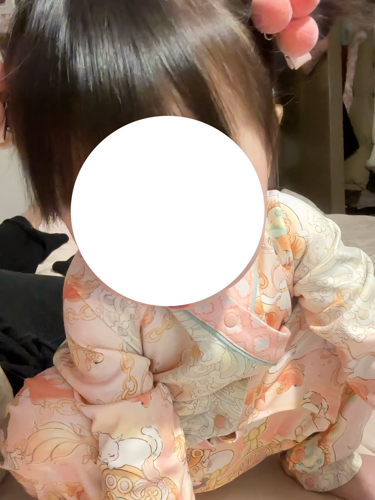 连体衣锦鲤喜庆可爱华丽新款2026连体衣周岁女宝礼服国风新中式