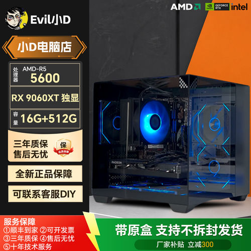 R5 5600+A520+9060XT台式组装电脑游戏办公主机网游012