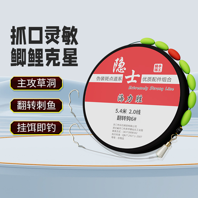 传统钓海力胜翻转鱼钩七星漂线组