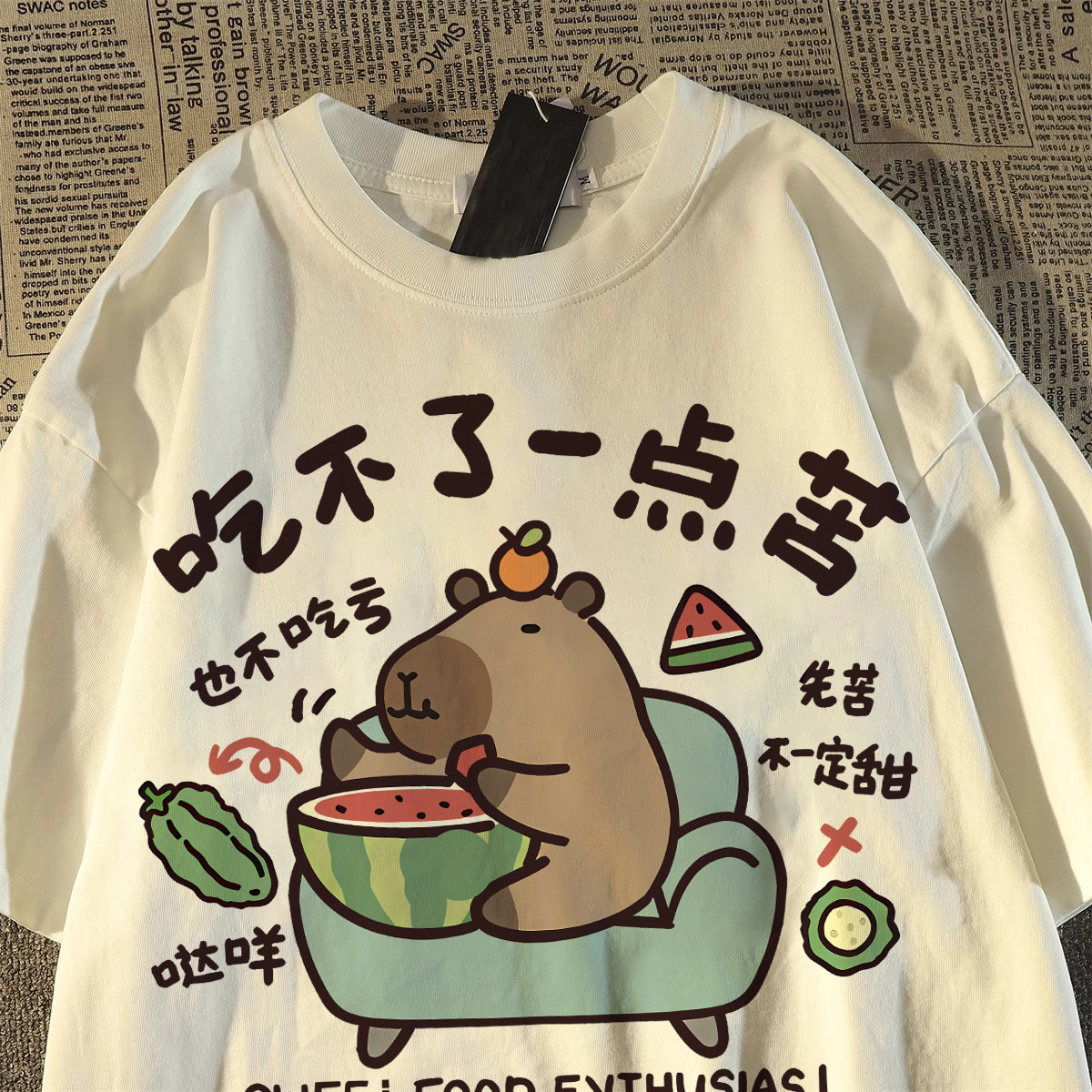 专柜撤回捡漏~反季清仓日系街头趣味文字设计chic夏季男女短袖T恤