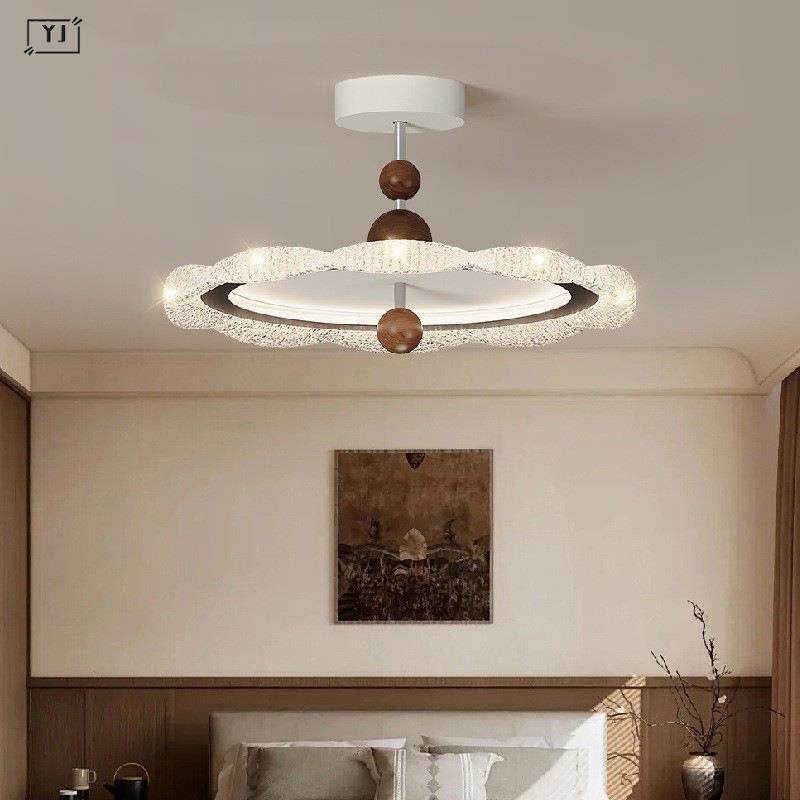 全光谱卧室灯2025新款现代轻奢温馨浪漫护眼仿水晶书房主卧吸顶灯