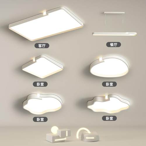 2025卧室吸顶灯现代简约大气护眼主卧灯创意房间书房中山灯具