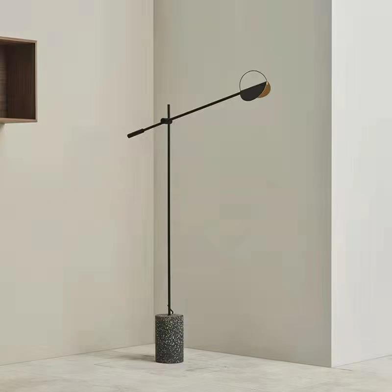现代简约客厅落地灯北欧个性水磨石卧室床头书房样板房设计师地灯