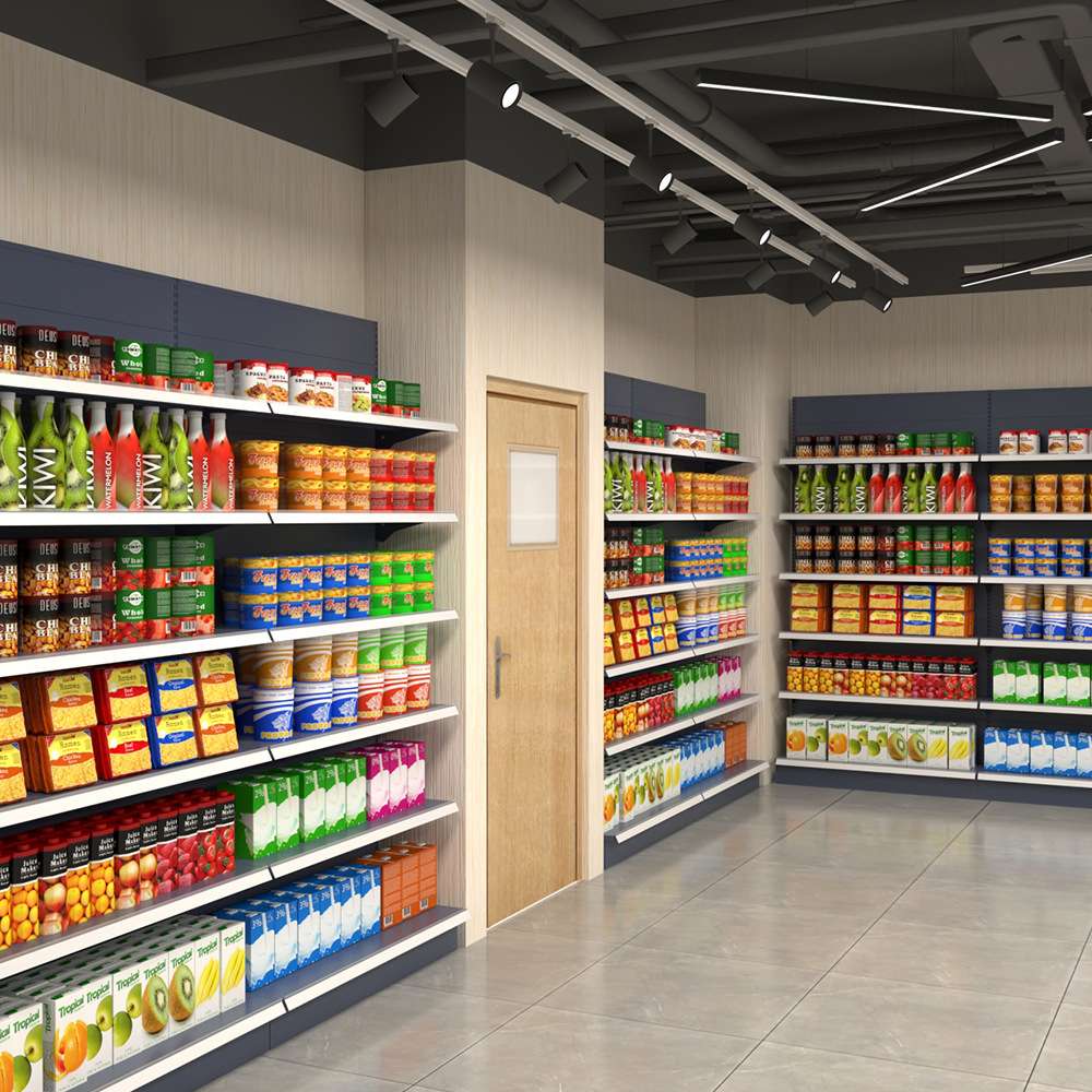 德丰中岛双面货架超市货架 大型商超置物架便利店展示架